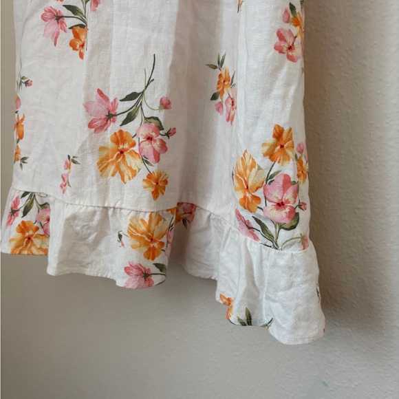 Floral linen blend dress S - Picture 3 of 7